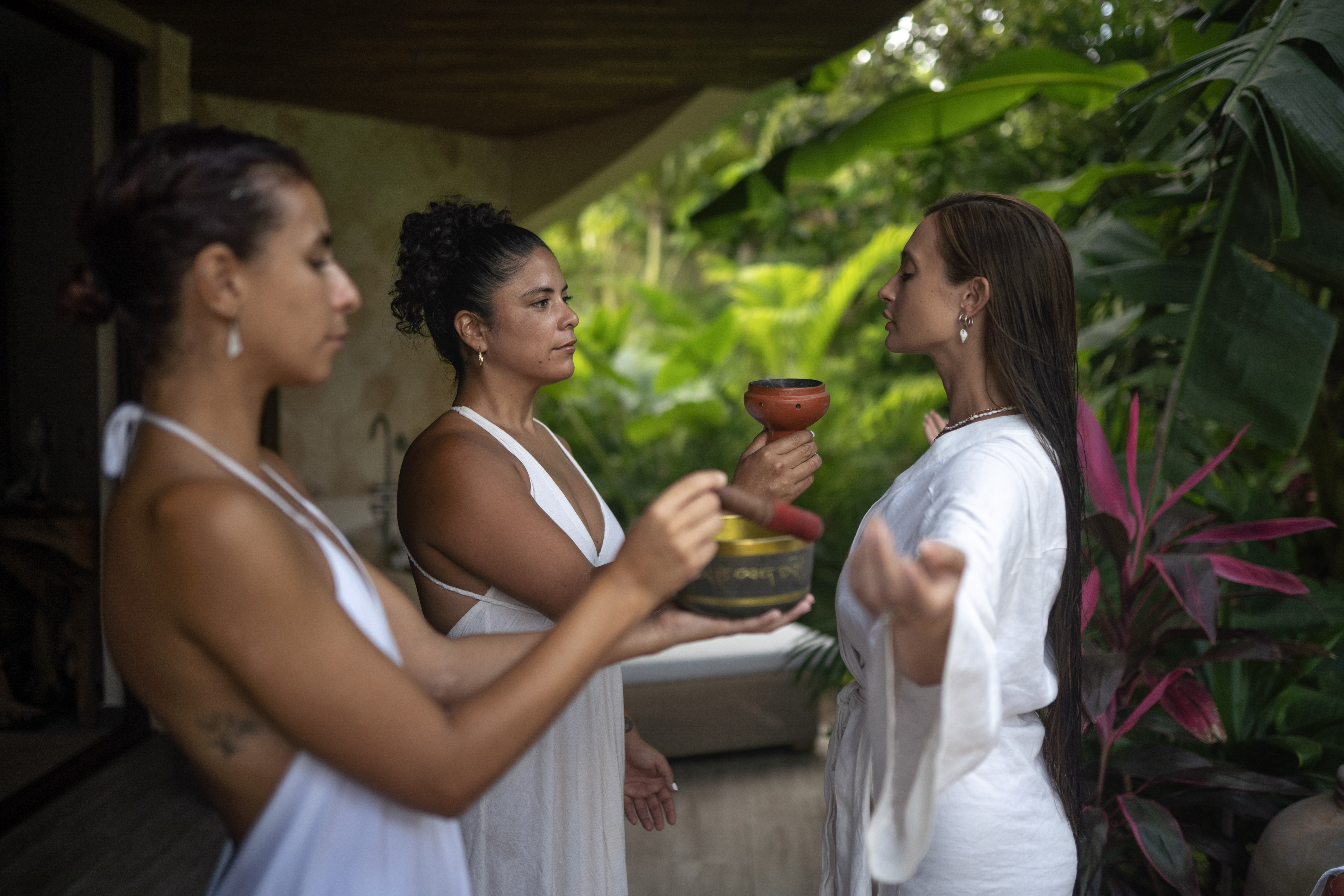 Sacred ritual ceremony in Tulum jungle